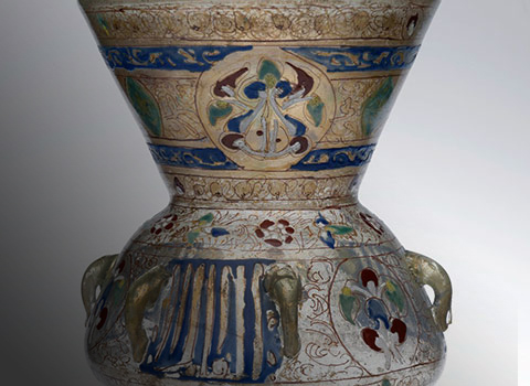 A 13th Century Mamluk Glass Mosque Lamp